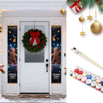Gingerbread Christmas Party (Paint by Numbers Door Banners)