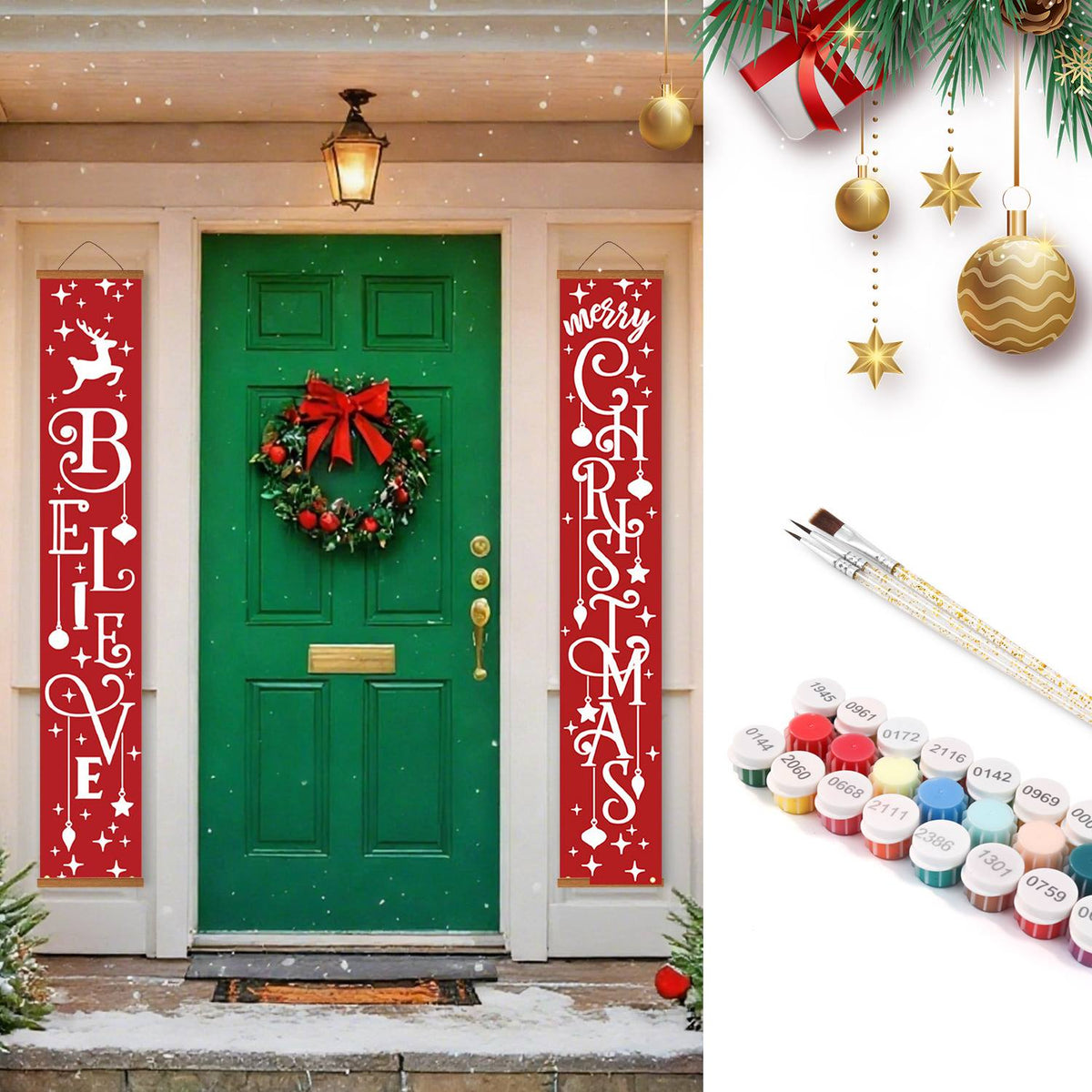 Believe in Christmas (Paint by Numbers Door Banners)