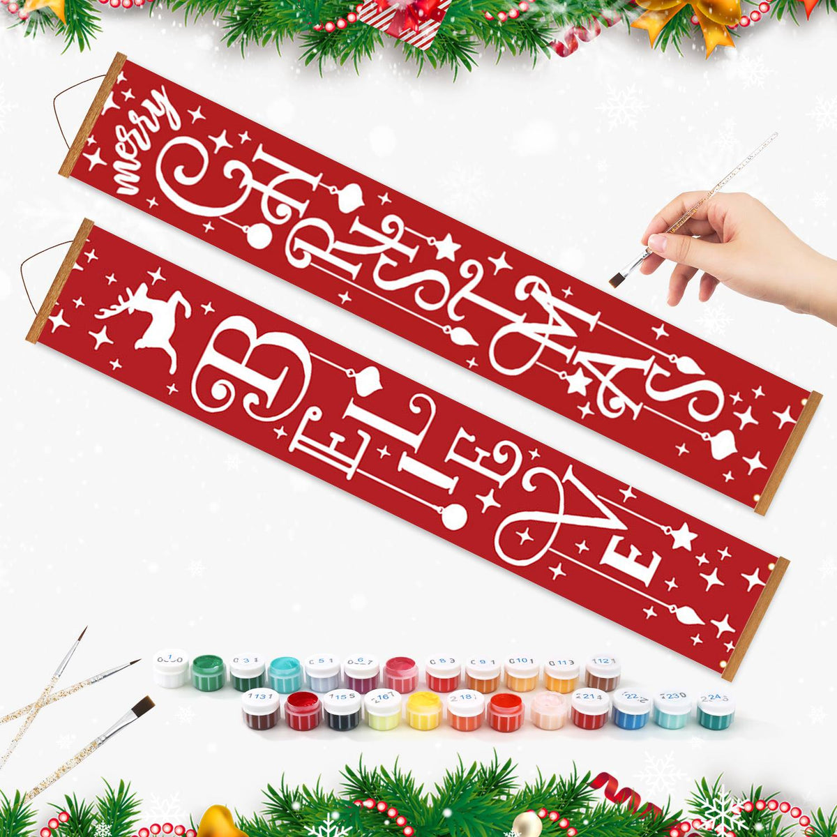 Believe in Christmas (Paint by Numbers Door Banners)
