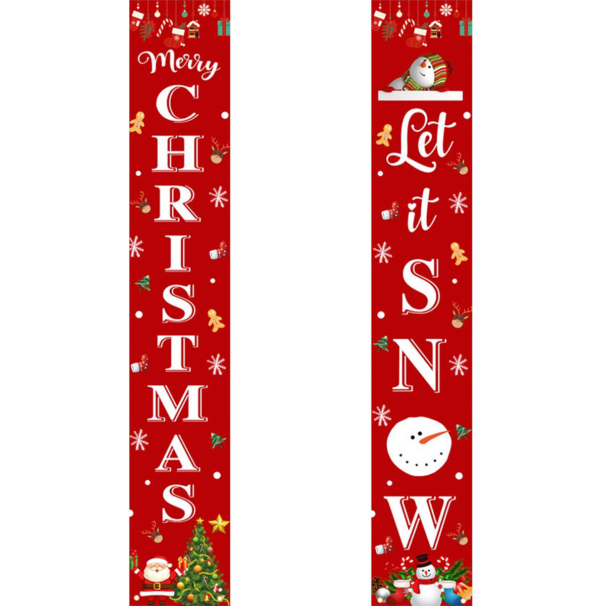 Merry Christmas and Let It Snow (Paint by Numbers Door Banners)