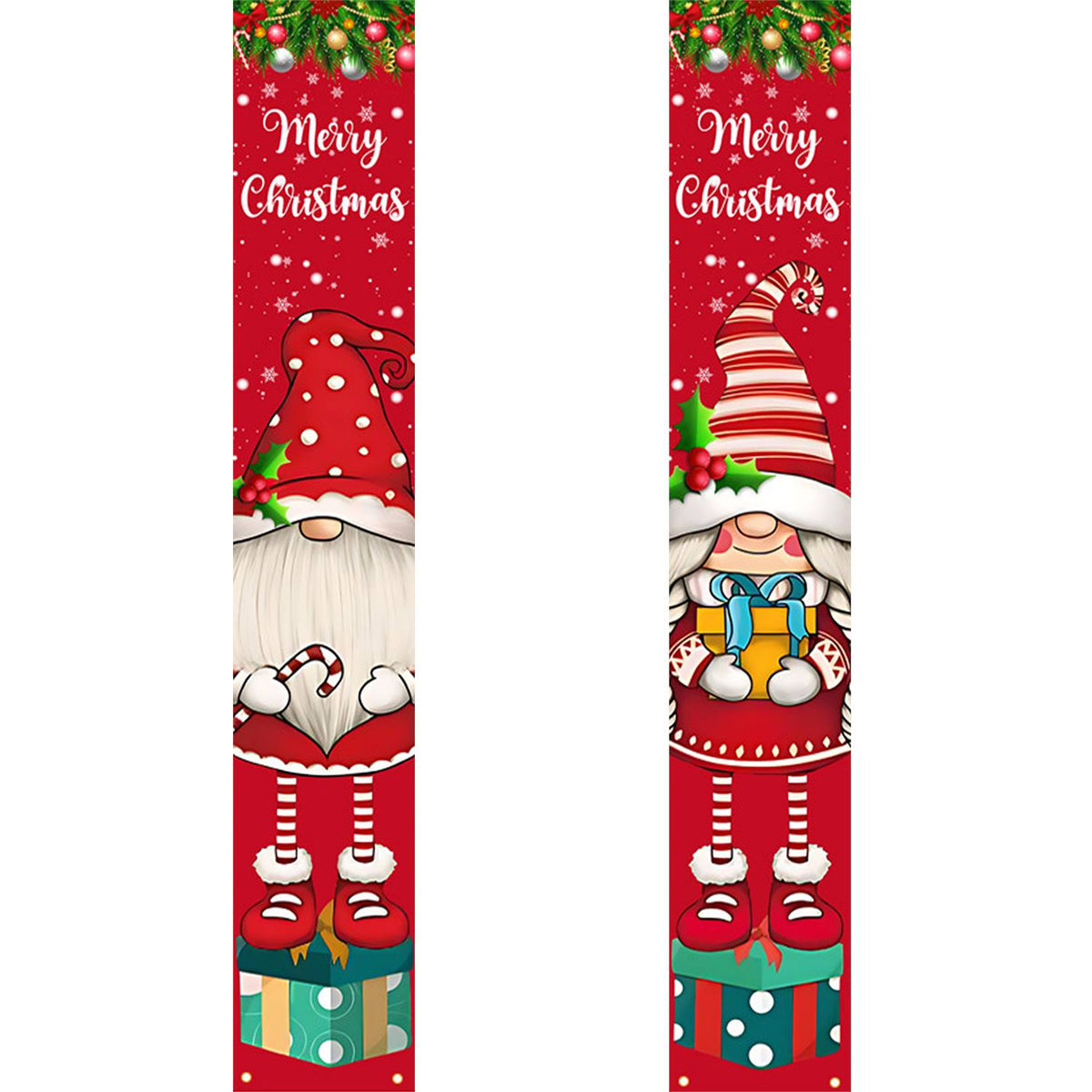Christmas Gnomes and Gifts (Paint by Numbers Door Banners)