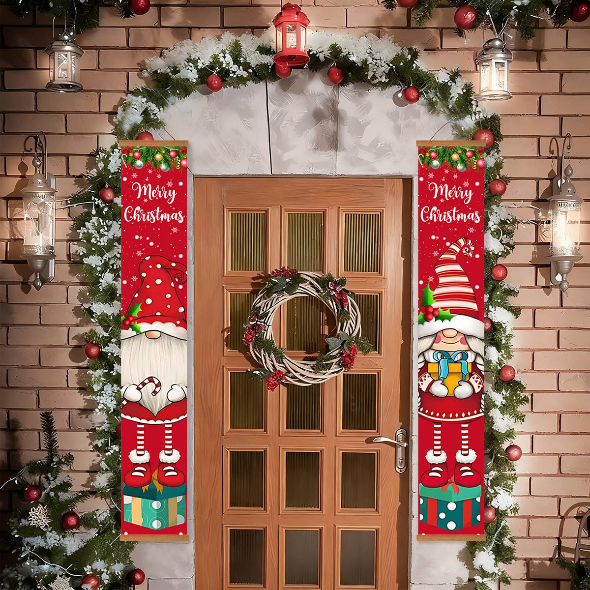 Christmas Gnomes and Gifts (Paint by Numbers Door Banners)