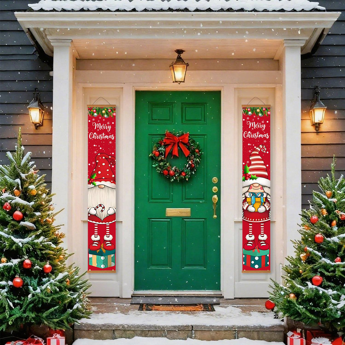 Christmas Gnomes and Gifts (Paint by Numbers Door Banners)