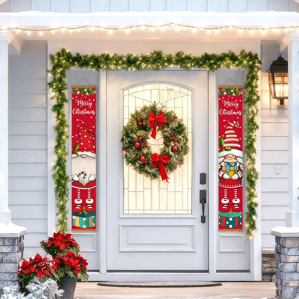 Christmas Gnomes and Gifts (Paint by Numbers Door Banners)