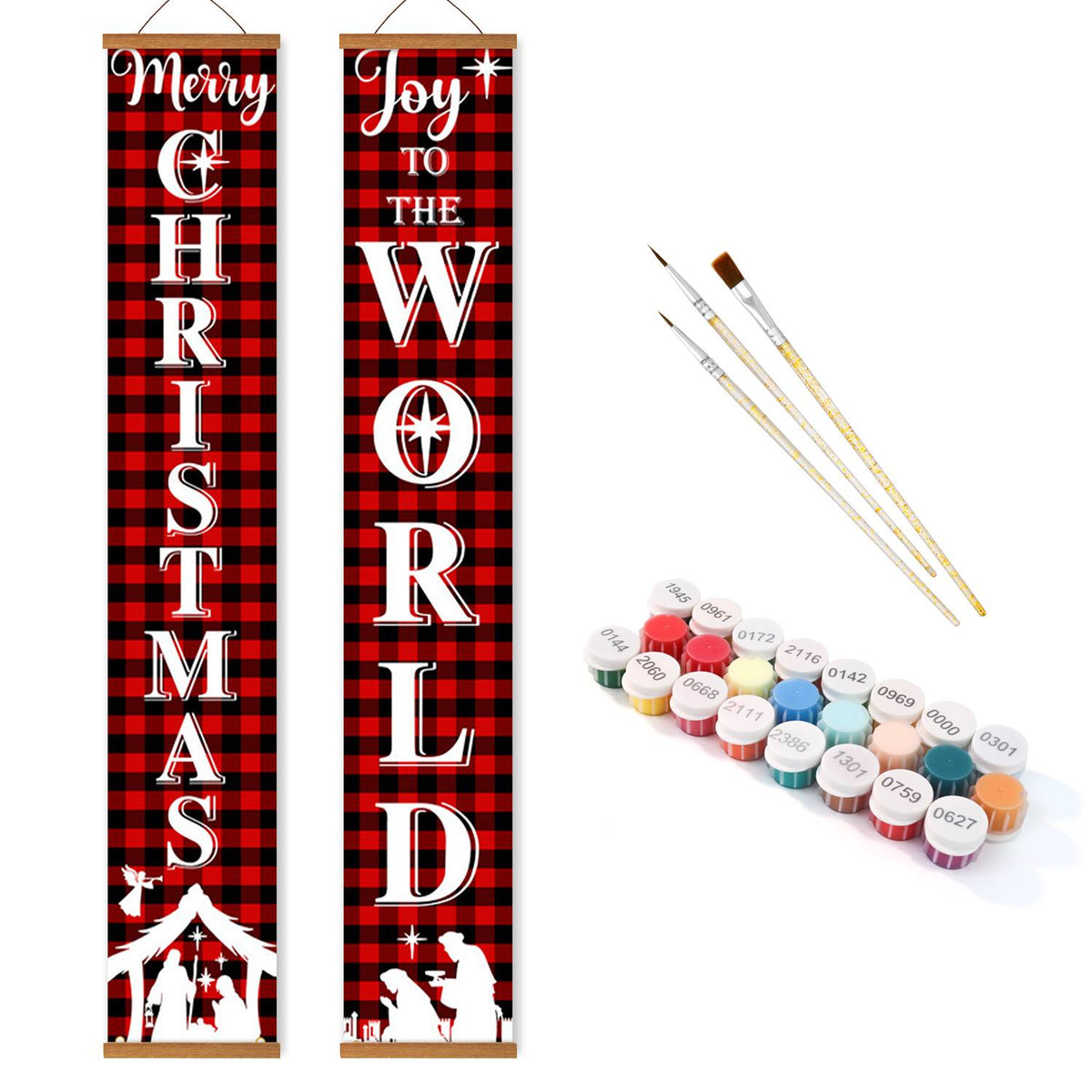 Joy to the World (Paint by Numbers Door Banners)