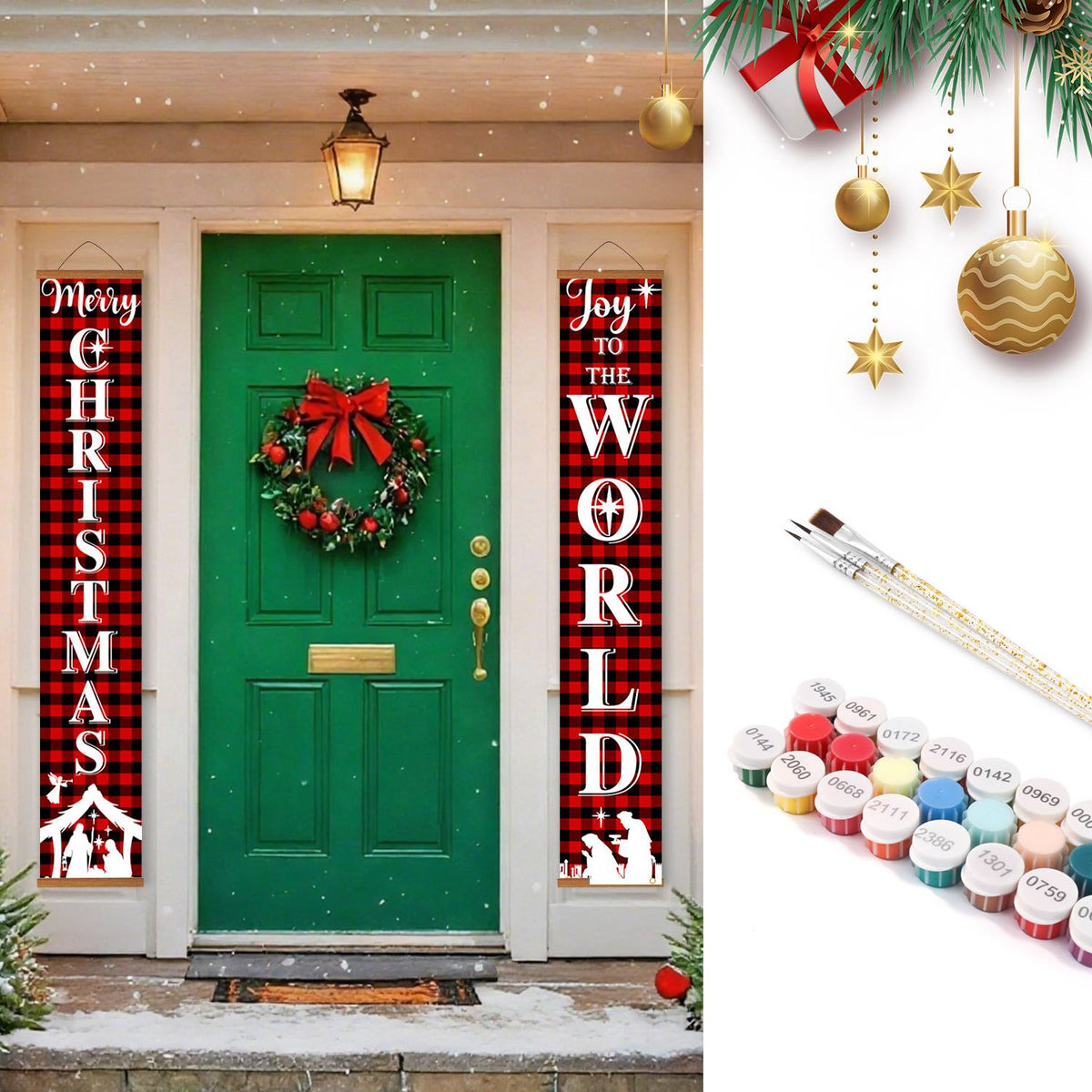 Joy to the World (Paint by Numbers Door Banners)