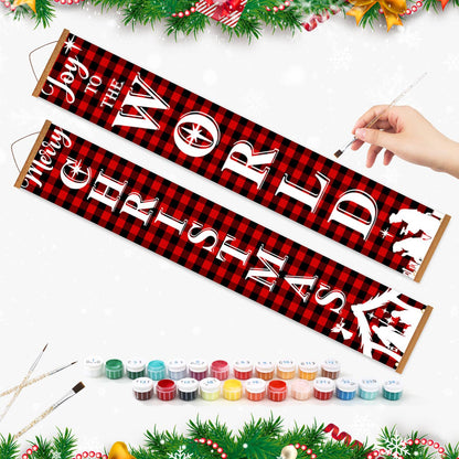 Joy to the World (Paint by Numbers Door Banners)