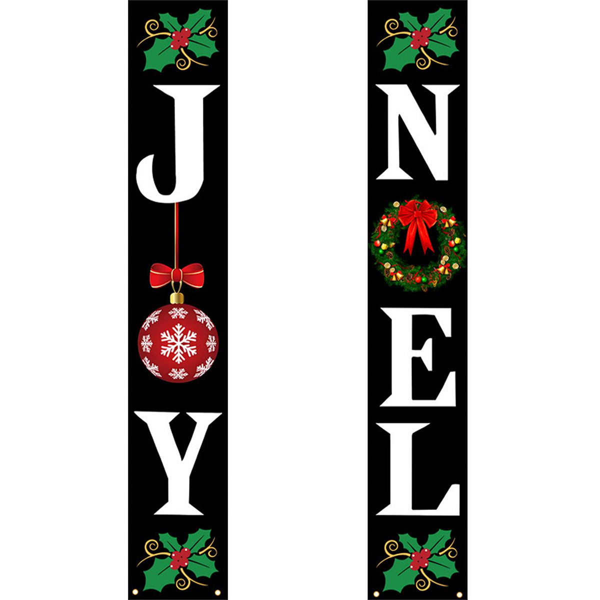 Black Joy and Noel (Paint by Numbers Door Banners)