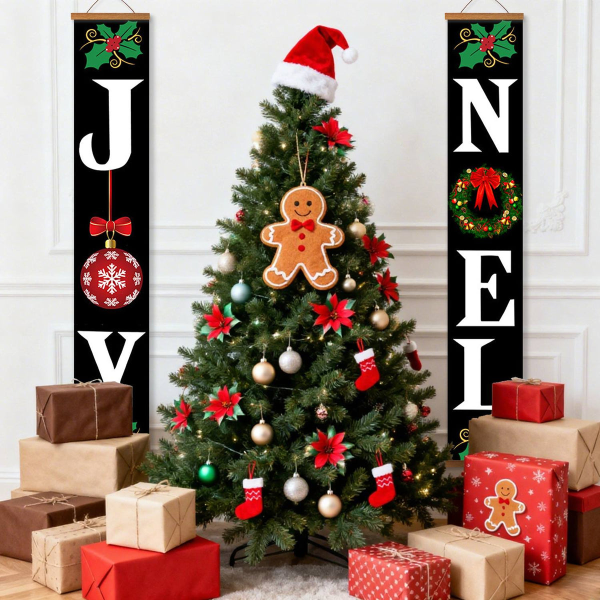Black Joy and Noel (Paint by Numbers Door Banners)