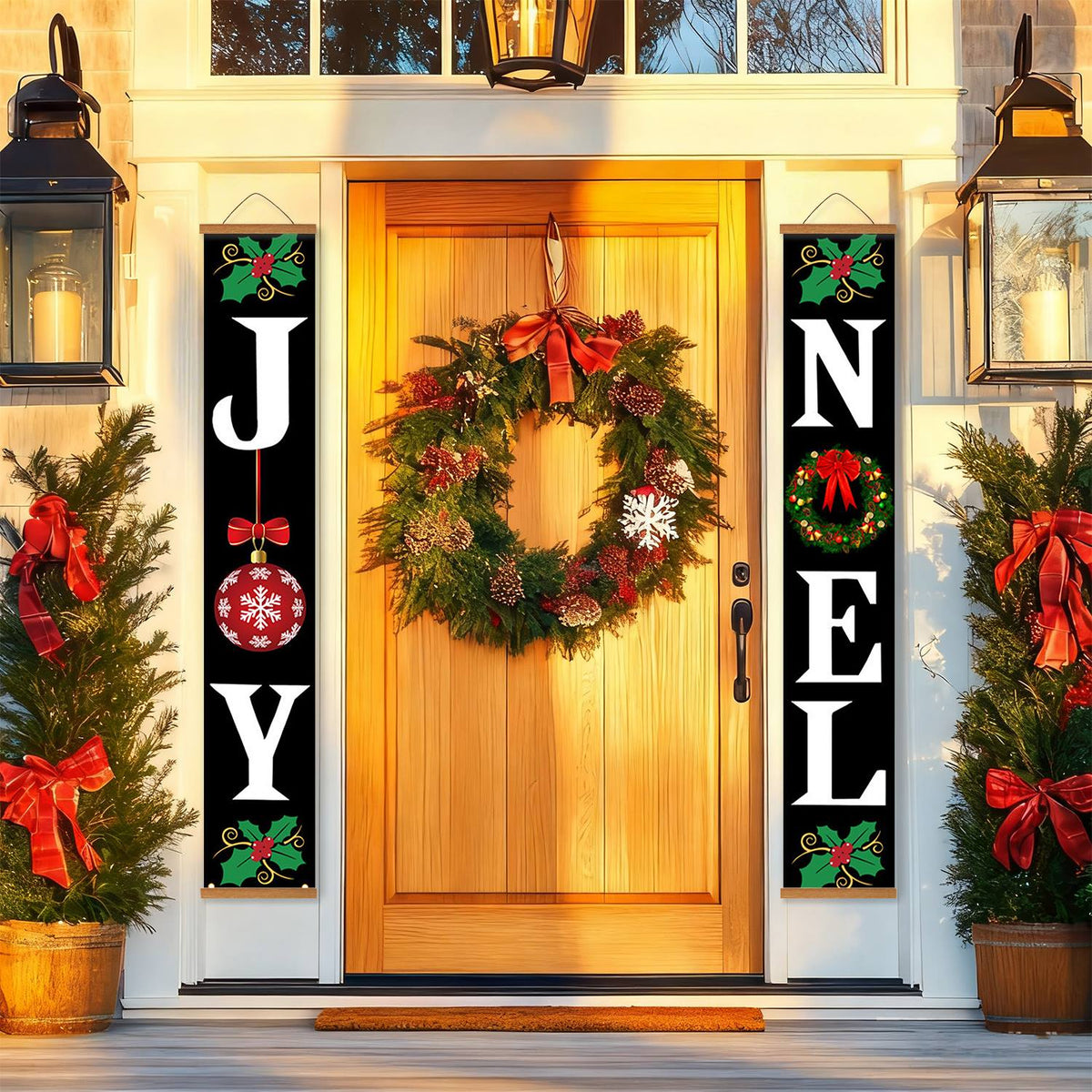 Black Joy and Noel (Paint by Numbers Door Banners)
