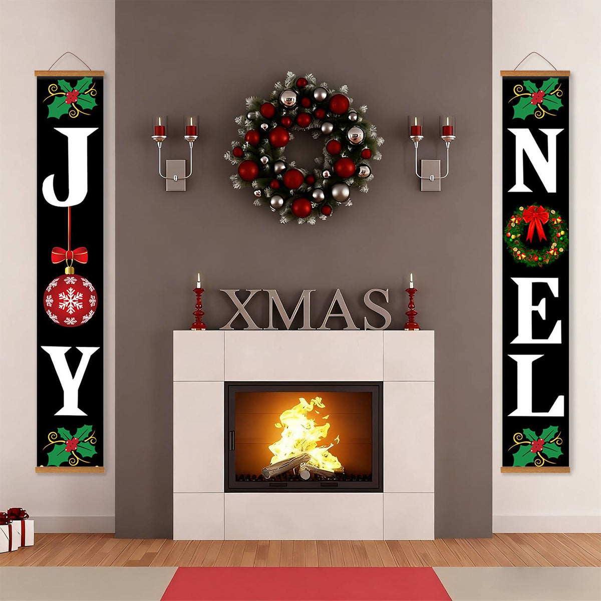Black Joy and Noel (Paint by Numbers Door Banners)