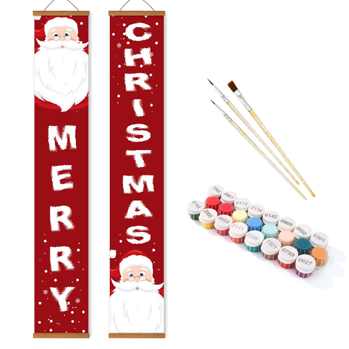 Santa Merry Christmas (Paint by Numbers Door Banners)