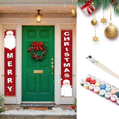 Santa Merry Christmas (Paint by Numbers Door Banners)