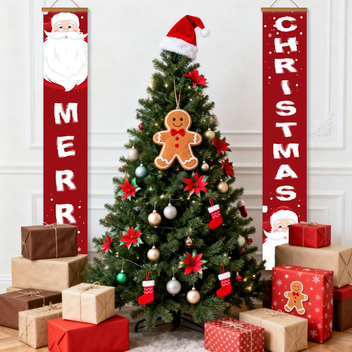 Santa Merry Christmas (Paint by Numbers Door Banners)