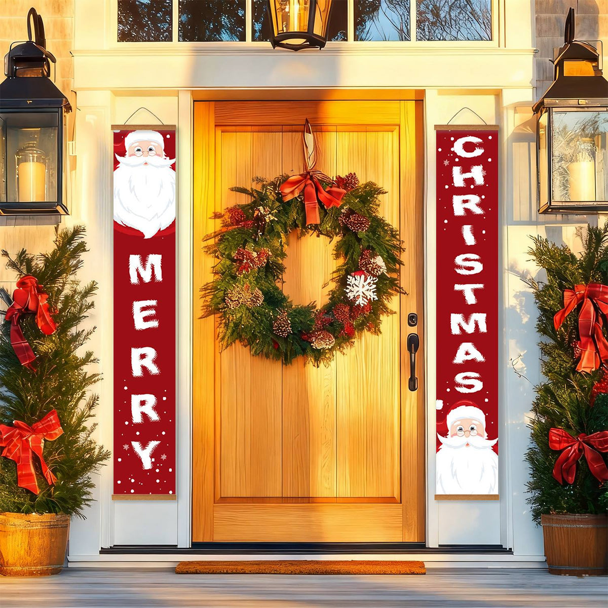 Santa Merry Christmas (Paint by Numbers Door Banners)