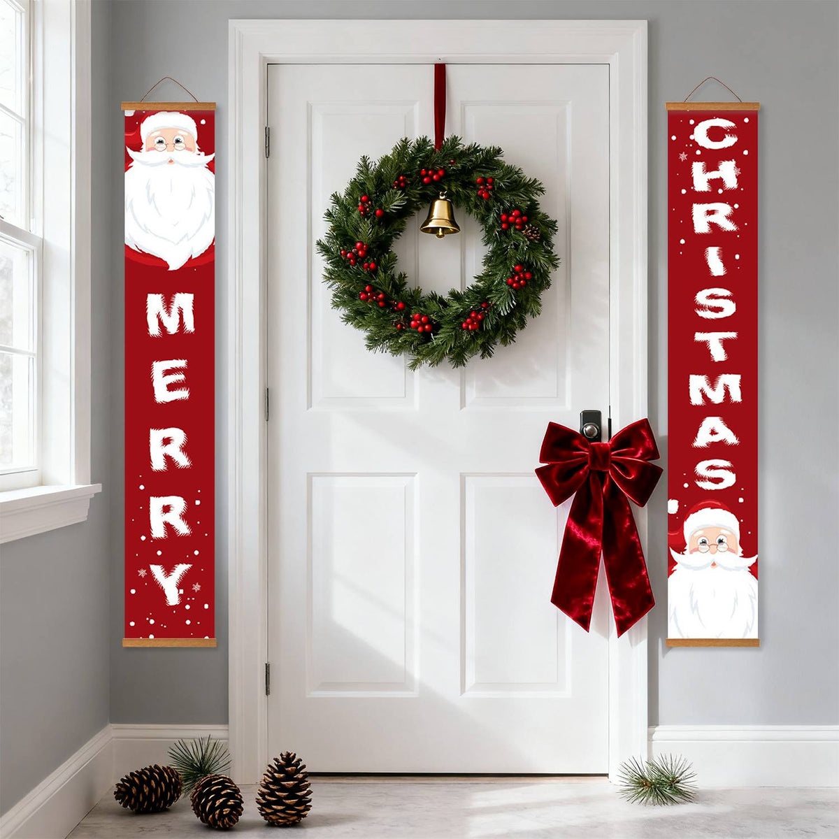Santa Merry Christmas (Paint by Numbers Door Banners)