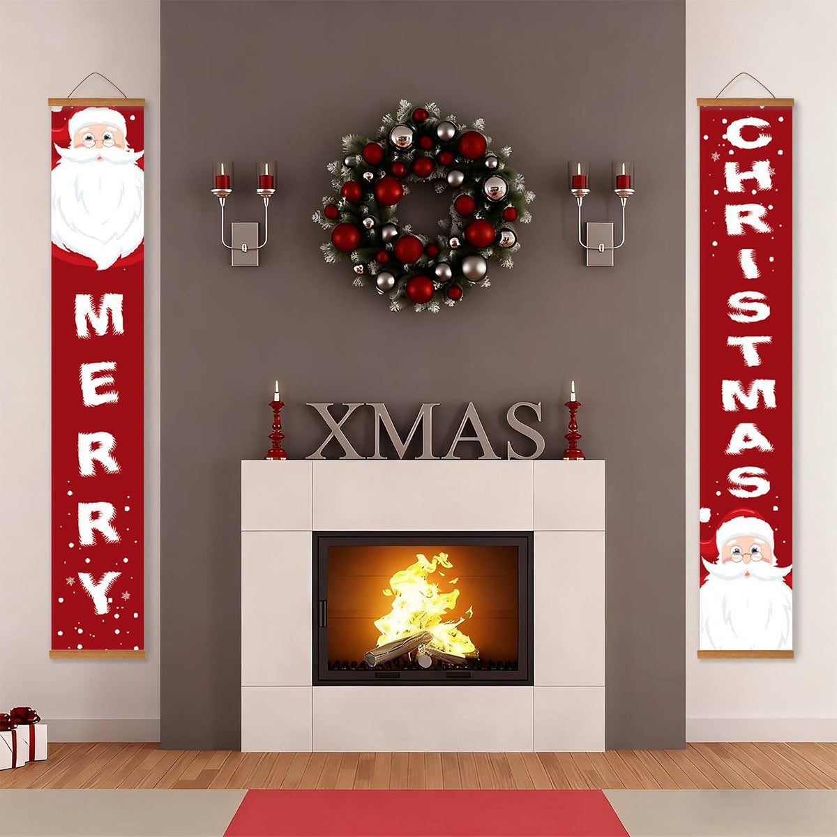 Santa Merry Christmas (Paint by Numbers Door Banners)