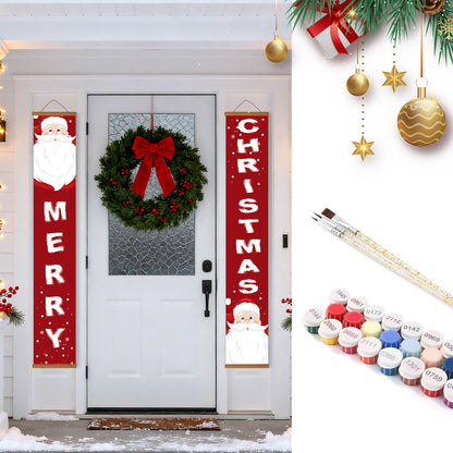 Santa Merry Christmas (Paint by Numbers Door Banners)