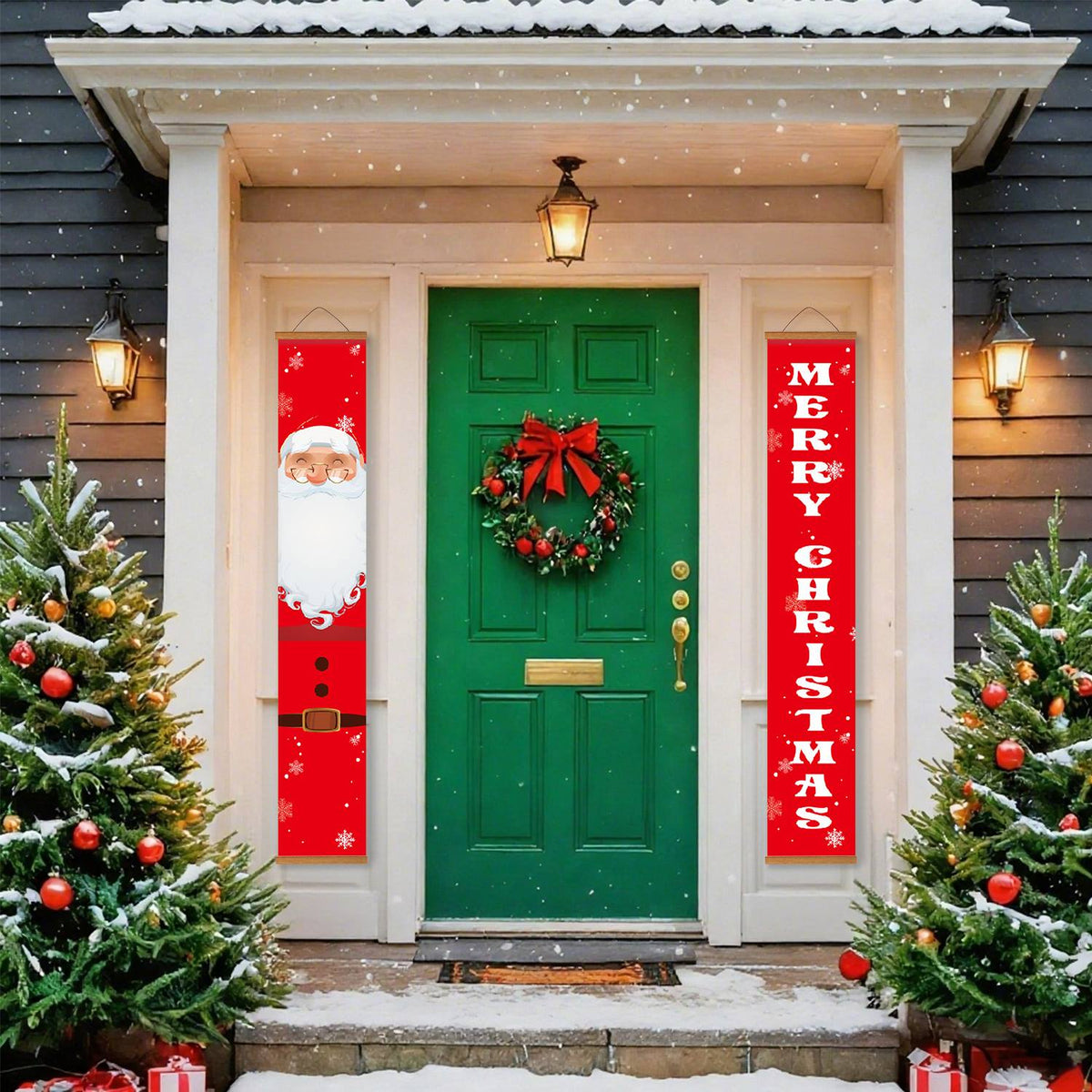 Santa on Red (Paint by Numbers Door Banners)