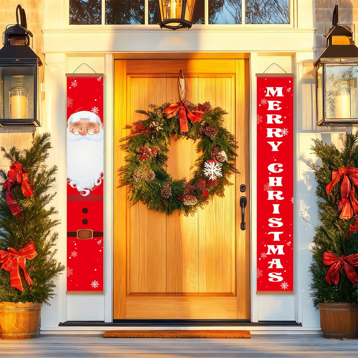 Santa on Red (Paint by Numbers Door Banners)