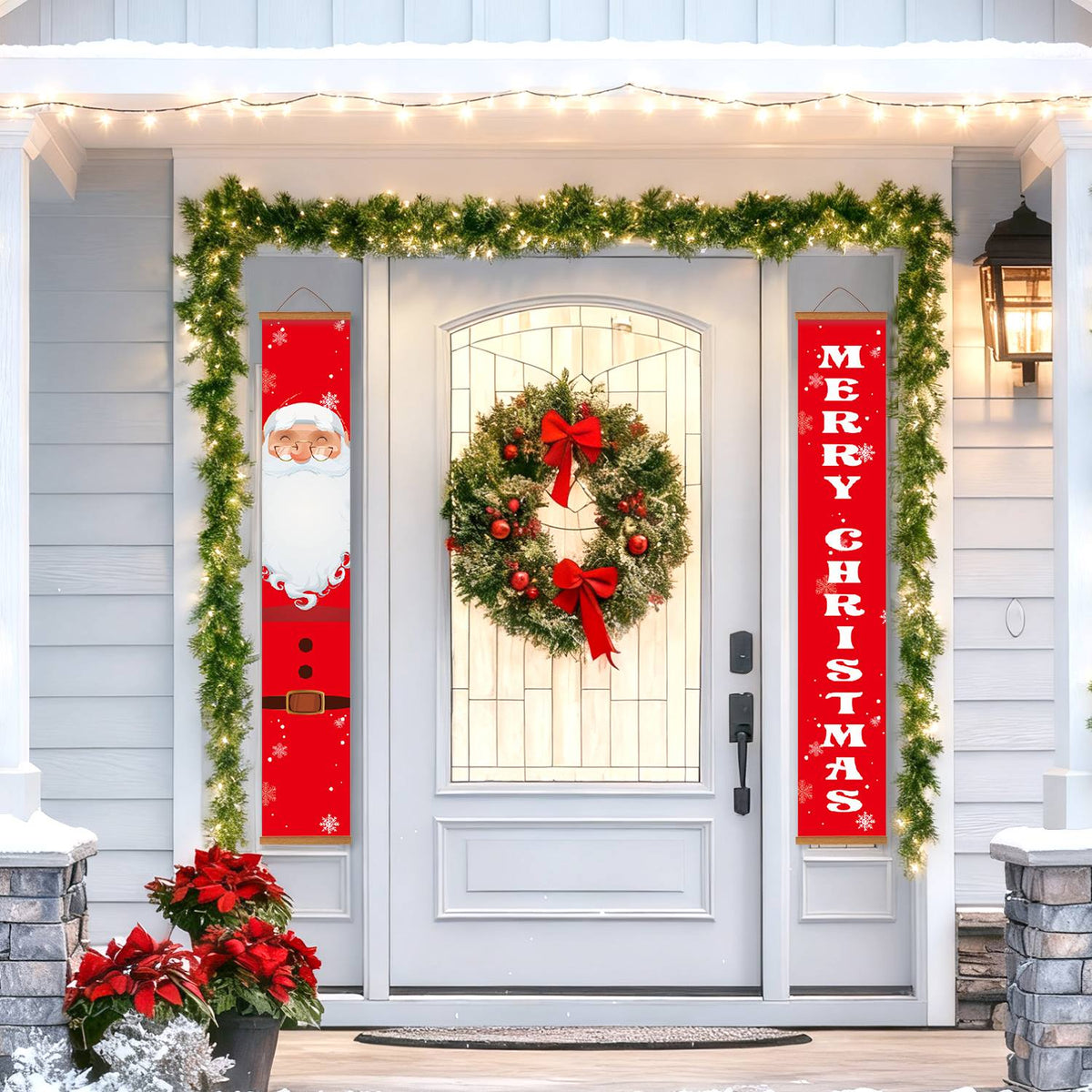 Santa on Red (Paint by Numbers Door Banners)
