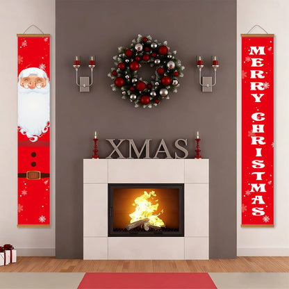 Santa on Red (Paint by Numbers Door Banners)