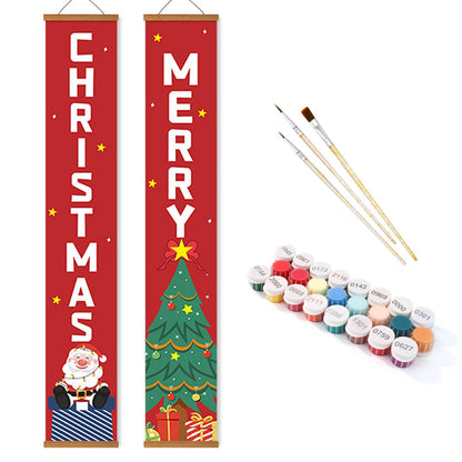 Christmas Tree Lettering (Paint by Numbers Door Banners)