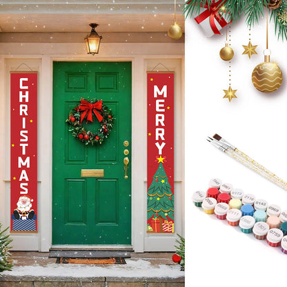 Christmas Tree Lettering (Paint by Numbers Door Banners)