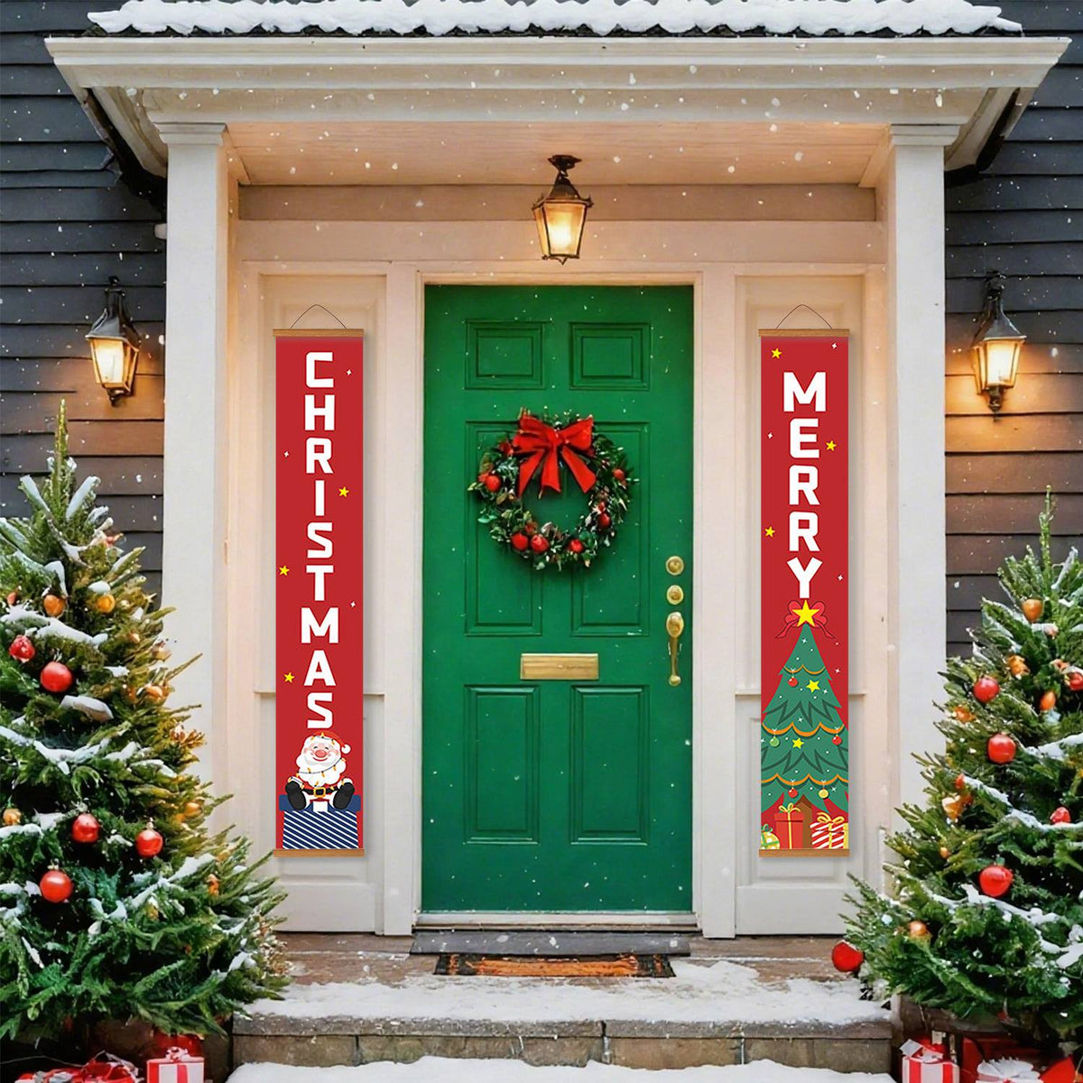Christmas Tree Lettering (Paint by Numbers Door Banners)