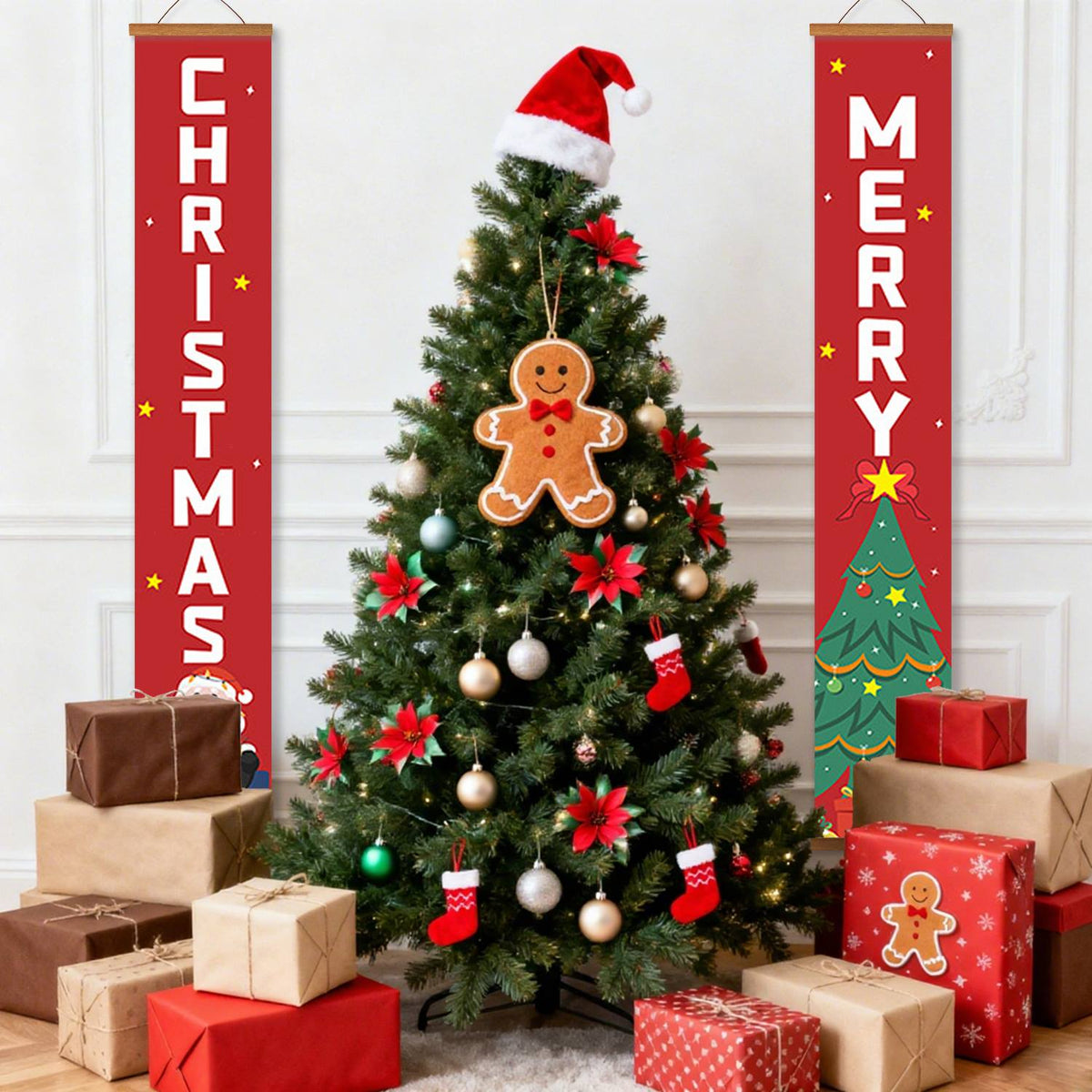 Christmas Tree Lettering (Paint by Numbers Door Banners)