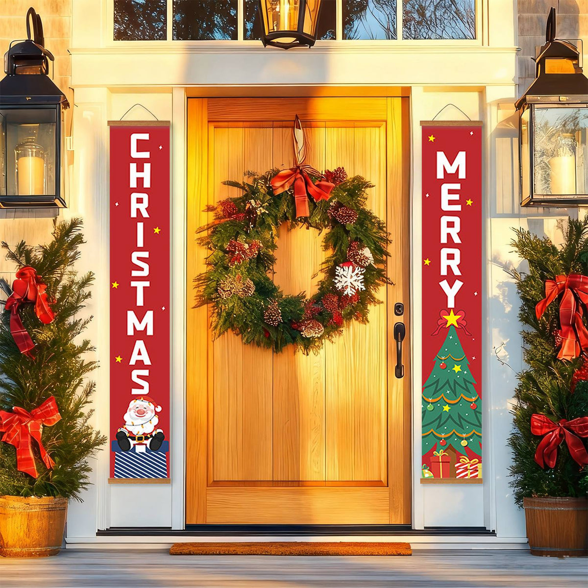 Christmas Tree Lettering (Paint by Numbers Door Banners)