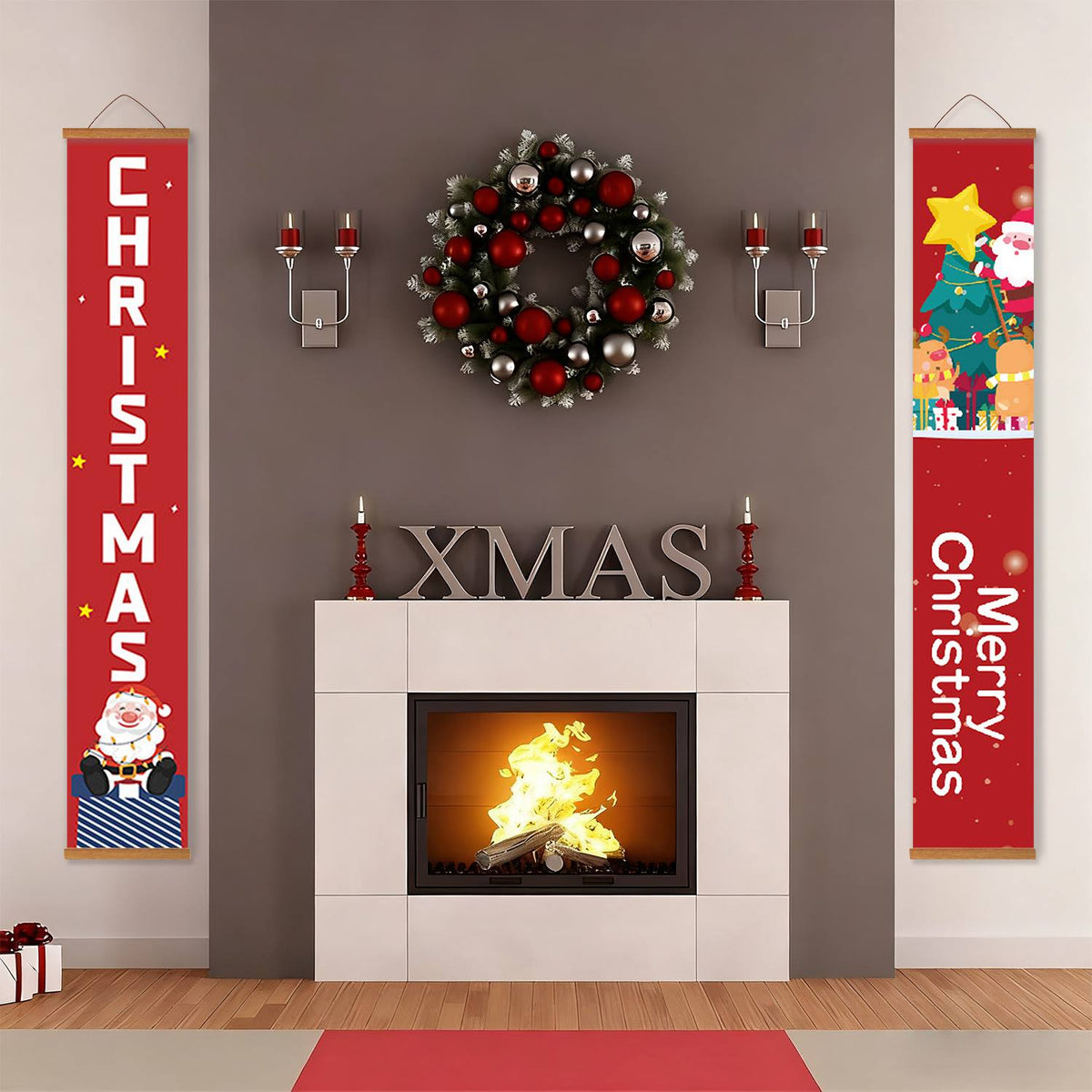 Christmas Tree Lettering (Paint by Numbers Door Banners)