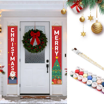 Christmas Tree Lettering (Paint by Numbers Door Banners)