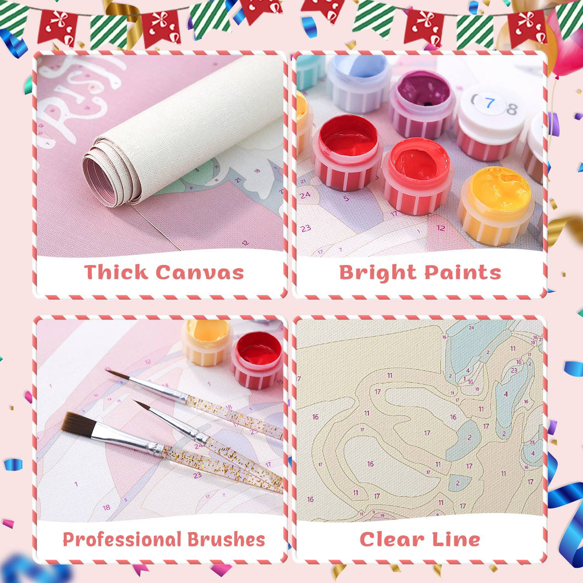 Colourful Birthday Candles (Paint by Numbers Door Banners)