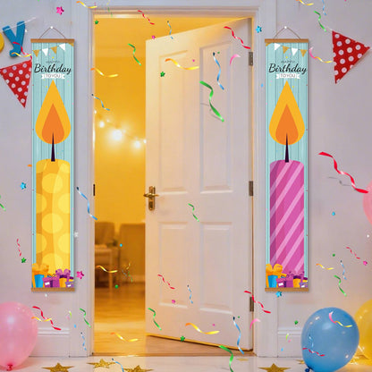 Colourful Birthday Candles (Paint by Numbers Door Banners)