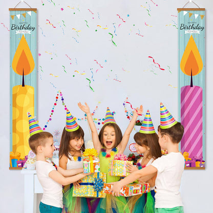 Colourful Birthday Candles (Paint by Numbers Door Banners)