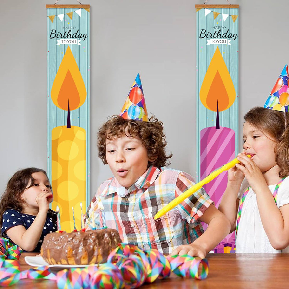 Colourful Birthday Candles (Paint by Numbers Door Banners)