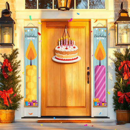 Colourful Birthday Candles (Paint by Numbers Door Banners)