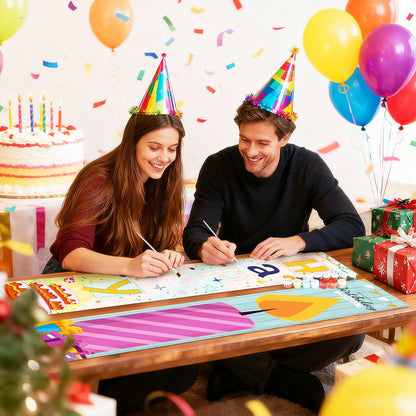 Colourful Birthday Candles (Paint by Numbers Door Banners)