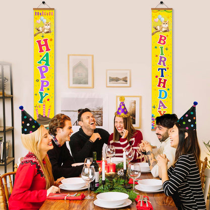 Yellow Happy Birthday (Paint by Numbers Door Banners)