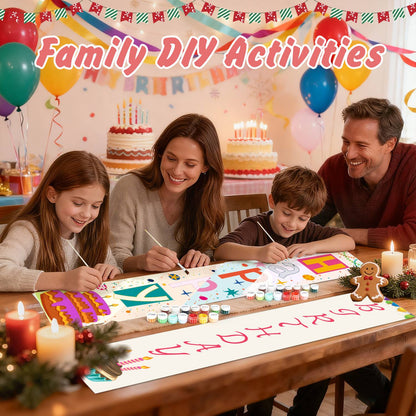 White Birthday Cake (Paint by Numbers Door Banners)
