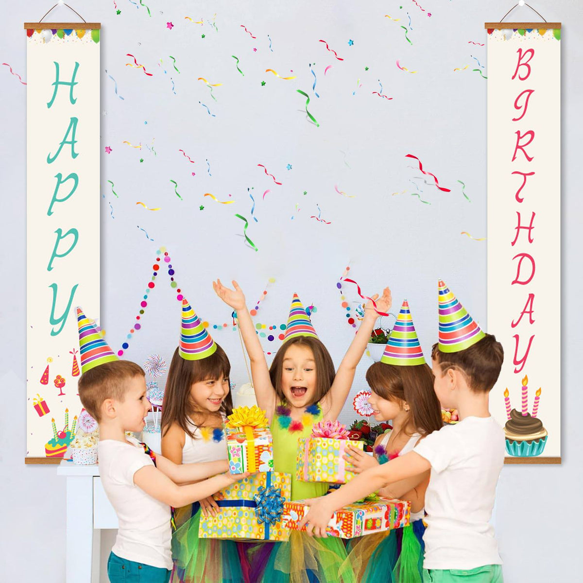 White Birthday Cake (Paint by Numbers Door Banners)