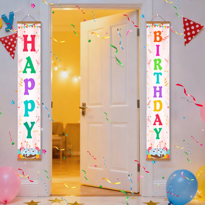 Rainbow Happy Birthday (Paint by Numbers Door Banners)