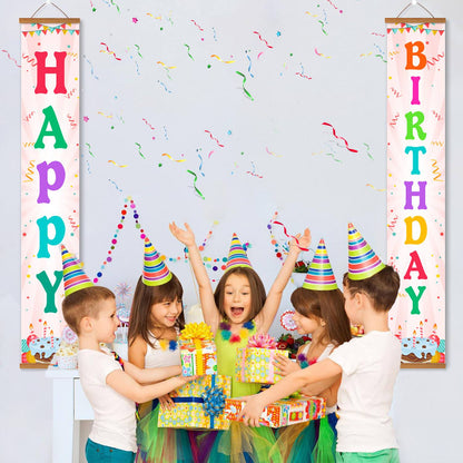 Rainbow Happy Birthday (Paint by Numbers Door Banners)