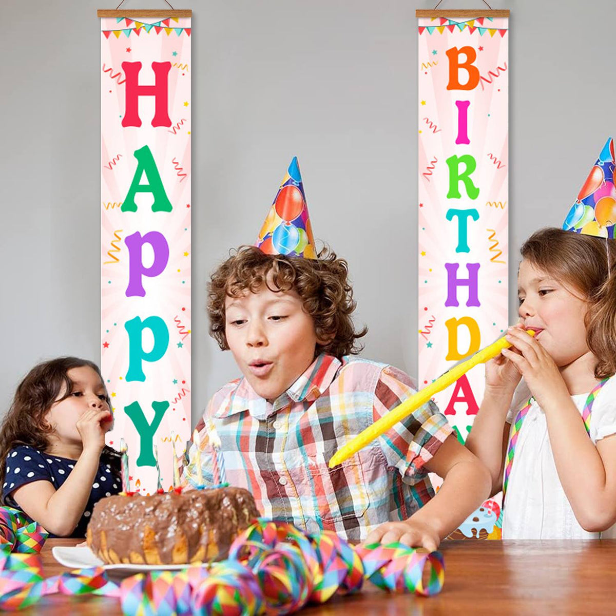 Rainbow Happy Birthday (Paint by Numbers Door Banners)