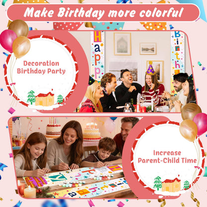 Colourful Birthday Cake (Paint by Numbers Door Banners)