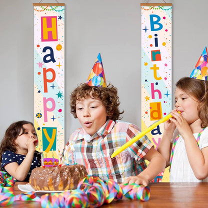 Colourful Birthday Cake (Paint by Numbers Door Banners)