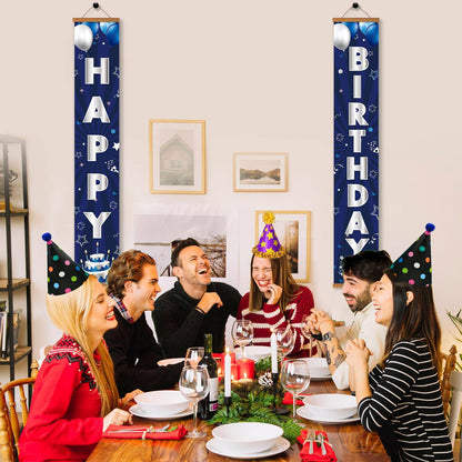 Blue Moonlit Birthday (Paint by Numbers Door Banners)