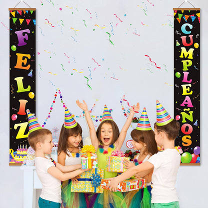 Bright Birthday on Black (Paint by Numbers Door Banners)
