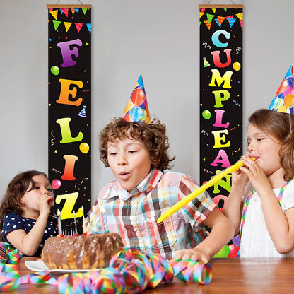 Bright Birthday on Black (Paint by Numbers Door Banners)